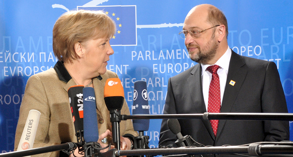 Angela Merkel, Martin Schulz, Elena Blum